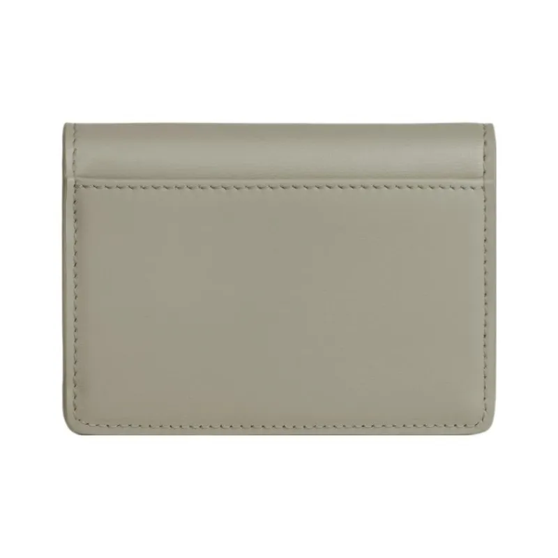 CELINE Triomphe Shiny Calfskin Wallet Women's Green Clay-2