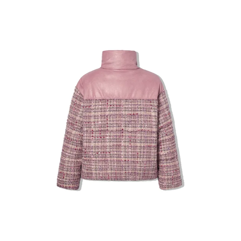LA CRAWFISH Puffer Jacket Women's Rosewood Pink-1