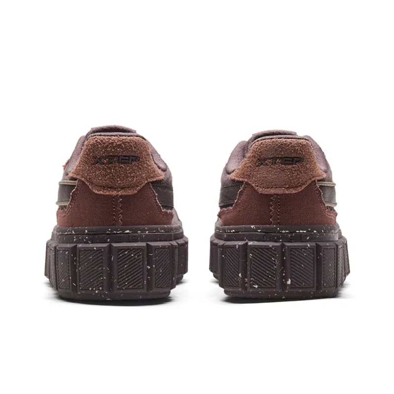 XTEP Chocolate Π Low-Top Skateboard Shoes Women's Tan-4