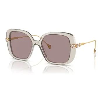 Swarovski Acetate Crystal Irregular Shape Sunglasses Women's Gray