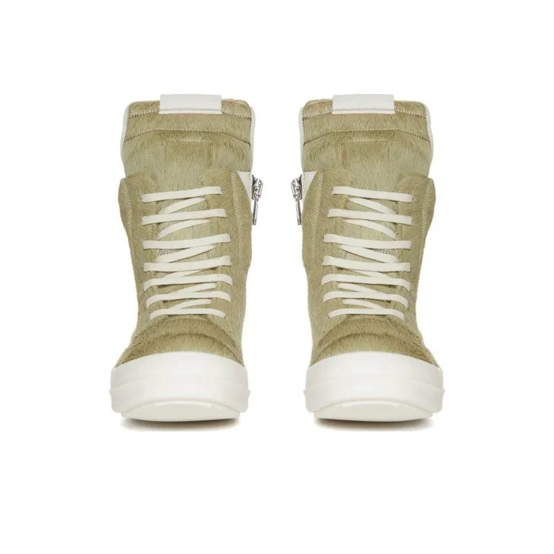 RICK OWENS/RO High Top Skateboard Shoes Men's Dirty Yogurt Color-2