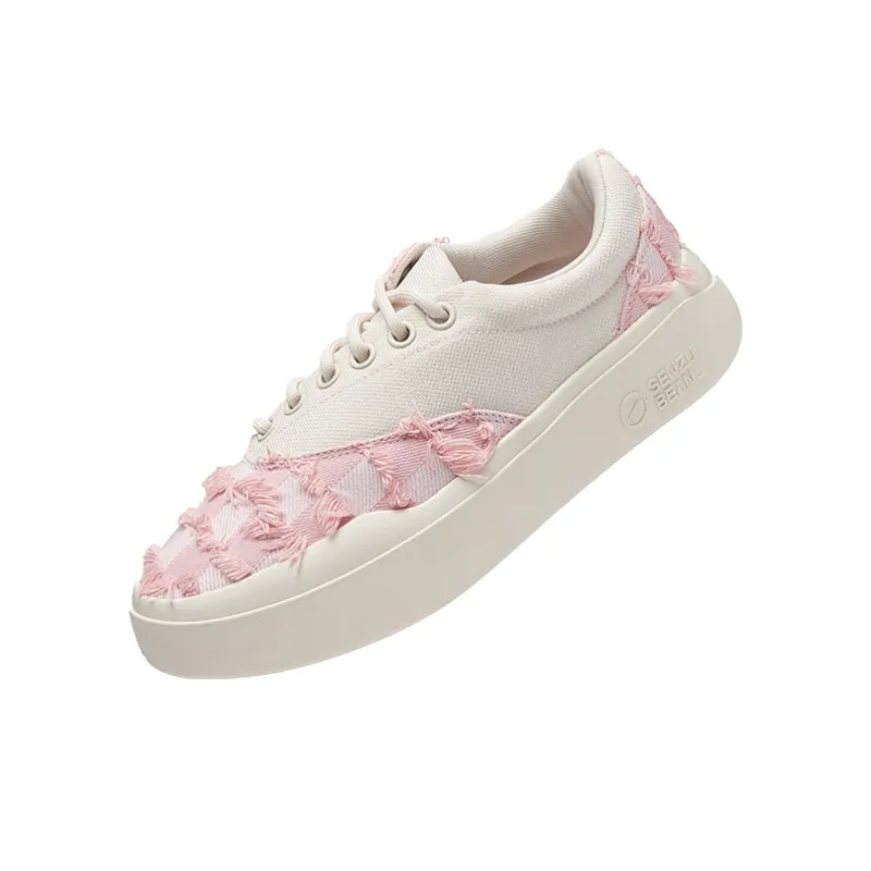 Senzubean SZB Coverage Warm Slip-Resistant Cushioning Wear-Resistant Low-Top Skateboard Shoes Unisex Pink-2