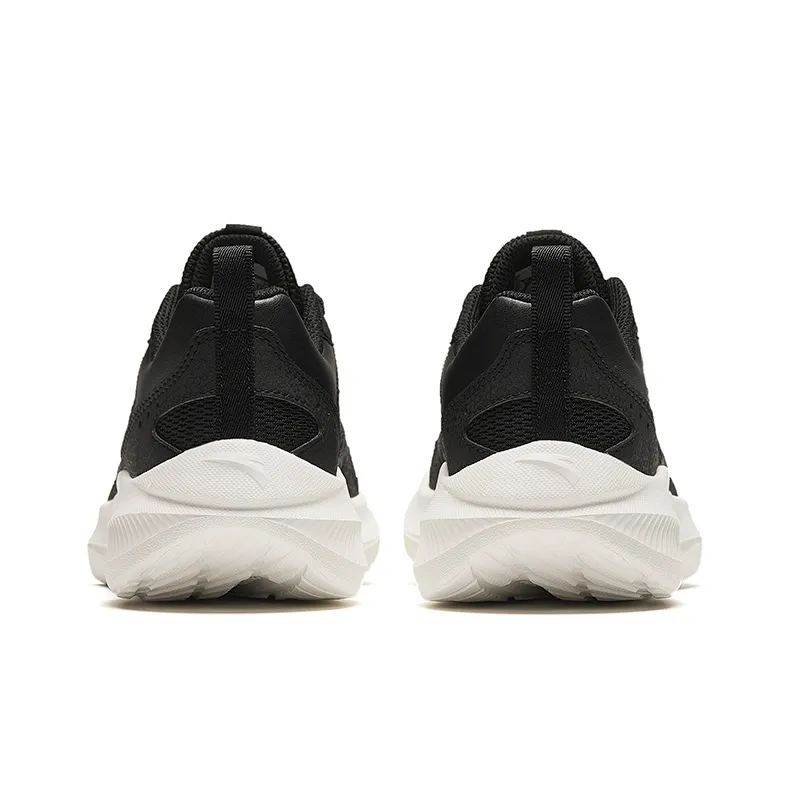 Anta Cushioned Wear Resistant Lightweight Low Top Casual Running Shoes Women's Black White-3