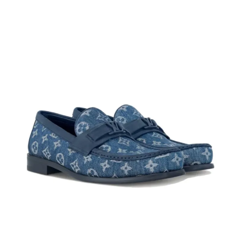 LOUIS VUITTON Major Loafers Men's Blue-2