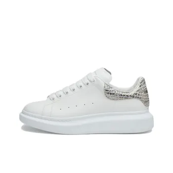 Alexander McQueen Oversized White Silver Croc