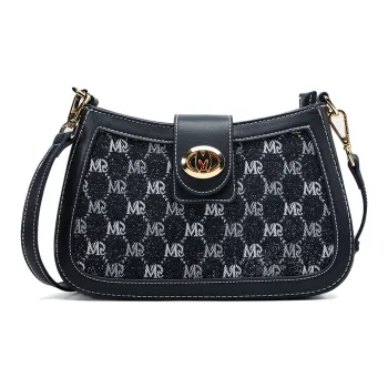 MQ Polyester Crescent Moon Bag Shoulder Bag Women's Dark Blue