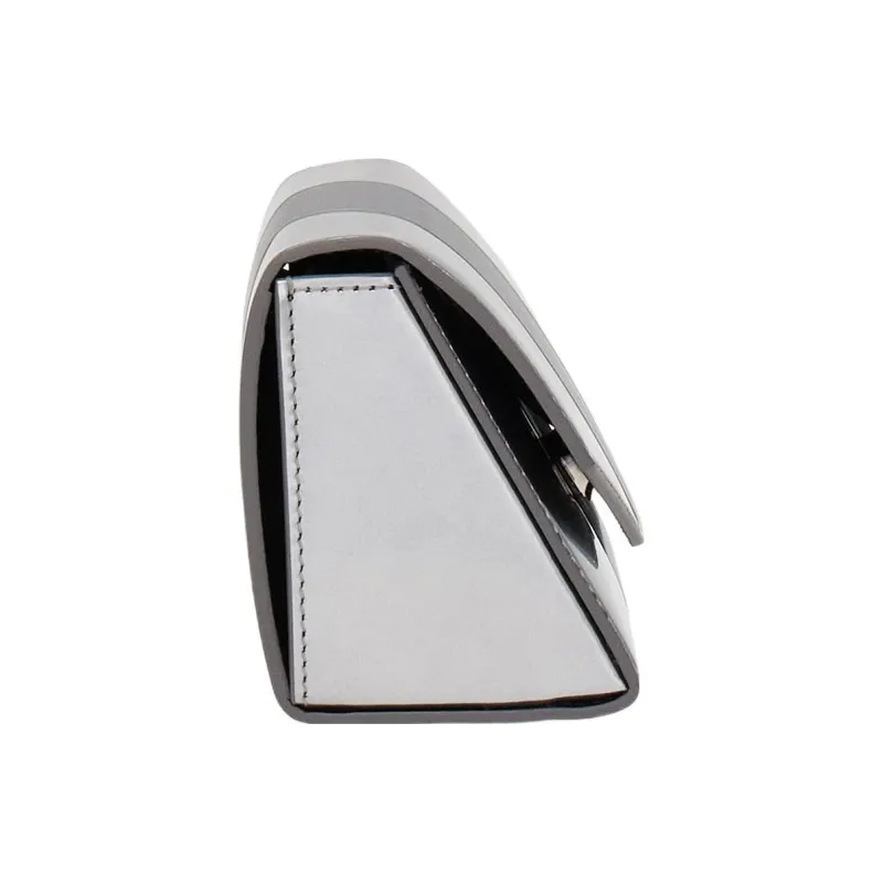 FERRAGAMO Layered Calfskin Shoulder Bag Crossbody Bag Men's Silver-1