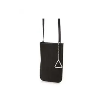 Yohji Yamamoto Chainsaw Collaboration Leather One Shoulder Crossbody Cell Phone Pouch Men's Black