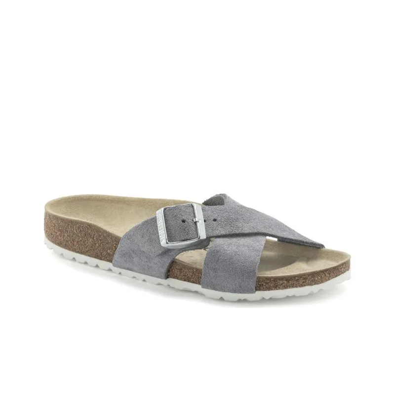 Birkenstock Slide Slippers Women's Dusty Purple Narrow Fit-1