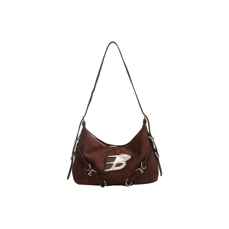 NOMK Suede Crossbody Bag, Shoulder Bag Women's Brown/Black/Red/Coffee-15