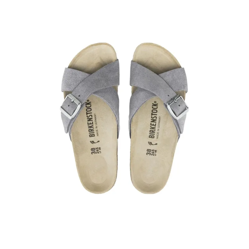 Birkenstock Slide Slippers Women's Dusty Purple Narrow Fit-3