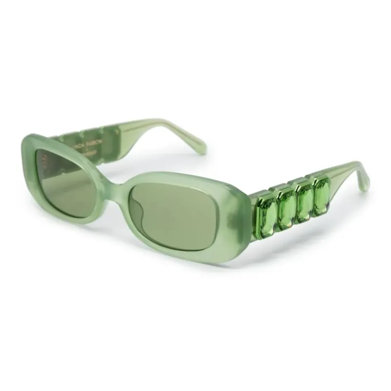 Linda Farrow Lola Rectangular Frame Sunglasses-0