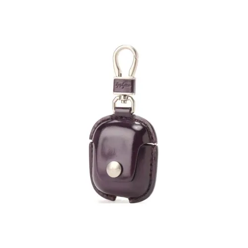 Yohji Yamamoto Tanned Leather AIRPODS Protective Case Earphone Case Unisex Purple