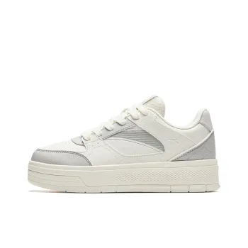 Anta Muffins Cushioning Wear Resistant Low Top Skateboard Shoes Women's White Gray