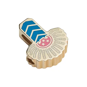 HERMES Silk Scarf Buckle Unisex Gold