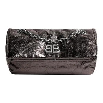 Balenciaga Arena Calfskin Chain Bag Handbag Shoulder Bag Women's Dark Gray