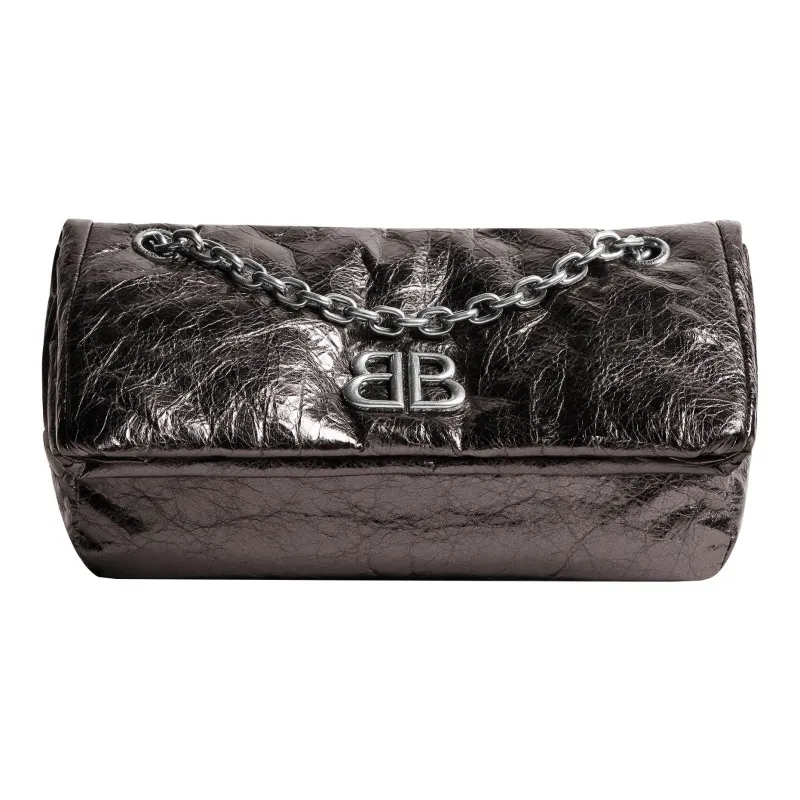 Balenciaga Arena Calfskin Chain Bag Handbag Shoulder Bag Women's Dark Gray-0