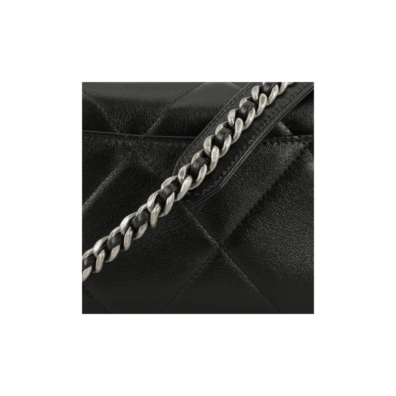 CHANEL 19Bag Lambskin Shoulder Bag, Crossbody Bag Women's Black-4