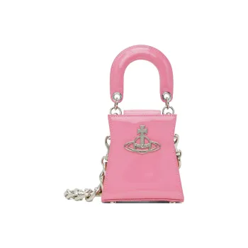Vivienne Westwood Calfskin Shoulder Bag Crossbody Bag Handbag Small Size Women's Pink