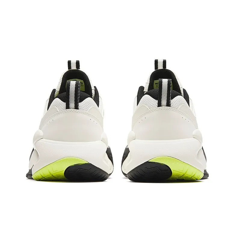 Anta Cushioned Slip-Resistant Abrasion-Resistant Low-Top Casual Shoes Men's White Black Green-3