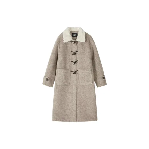 ELF SACK Coats Women's Elegant Oatmeal