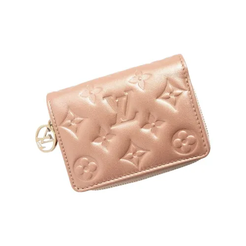 LOUIS VUITTON Sheepskin Wallet Regular Women's Rose Gold