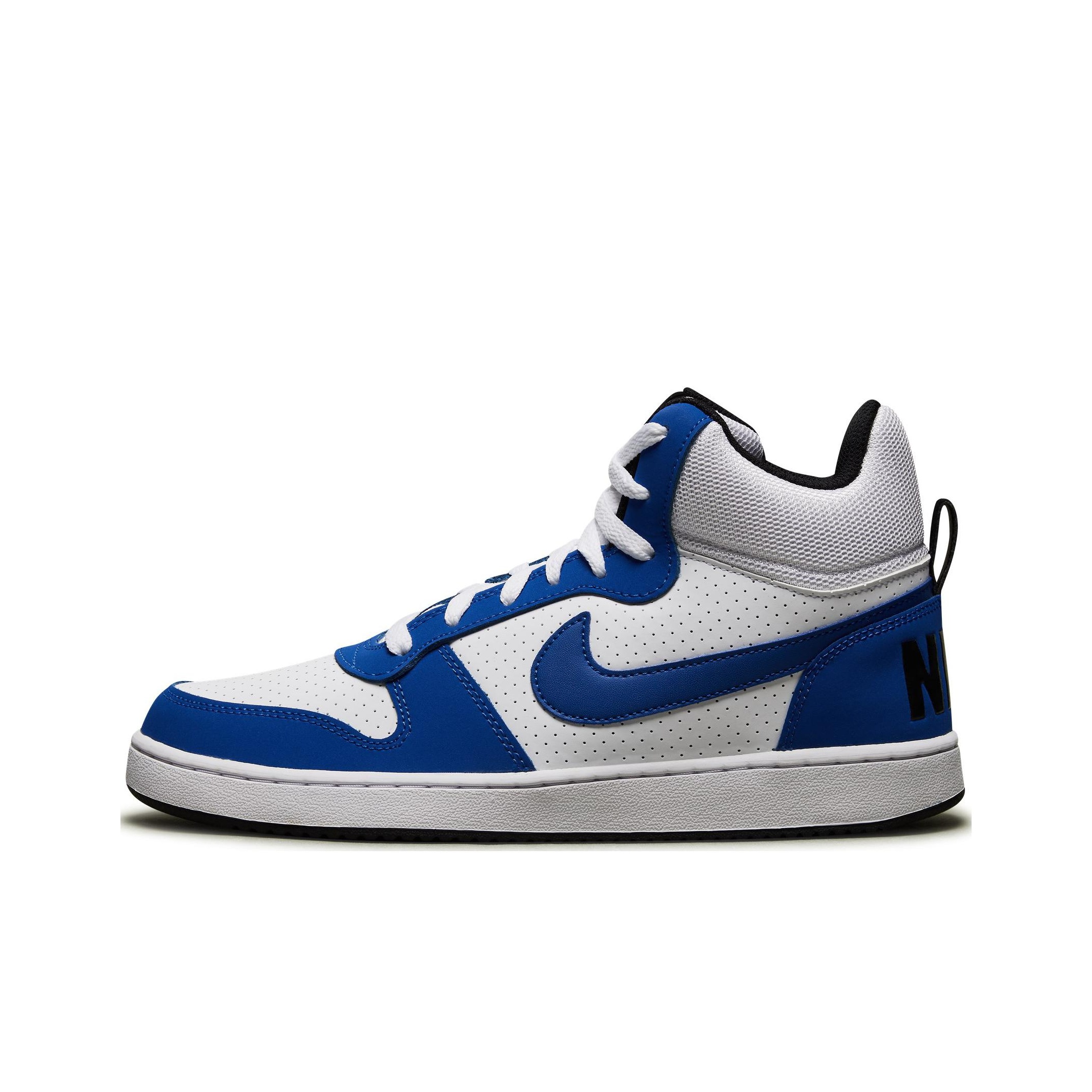 Nike Court Borough Series Skateboarding Shoes Men High top White Blue POIZON