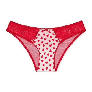Victoria's Secret Underpants Women's 1 Pack Red Heart Print