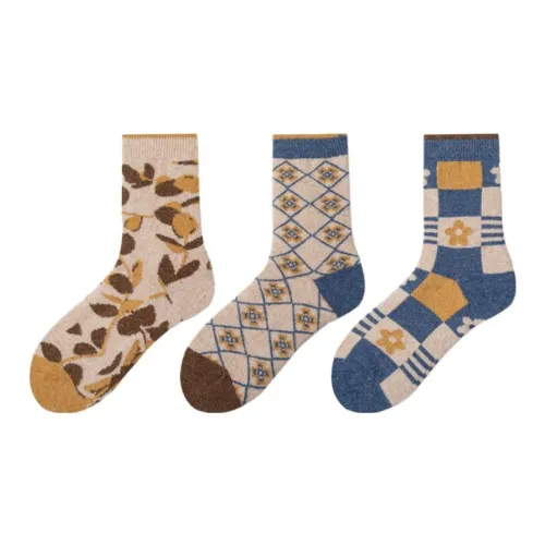 MIIOW Mid-Calf Socks Women's 5 Pack