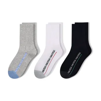 NAUTICA UNDERWEAR Mid-Calf Socks Men's 3 Pack