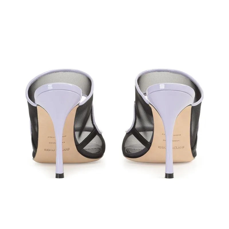 SERGIO ROSSI Mesh Detail Open-toe Pumps-4