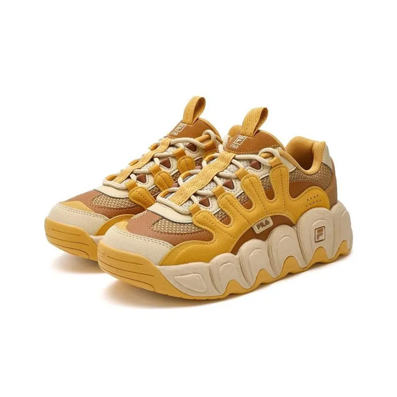 FILA Croissant Chunky Sneakers 'Yellow Brown' Women's-1