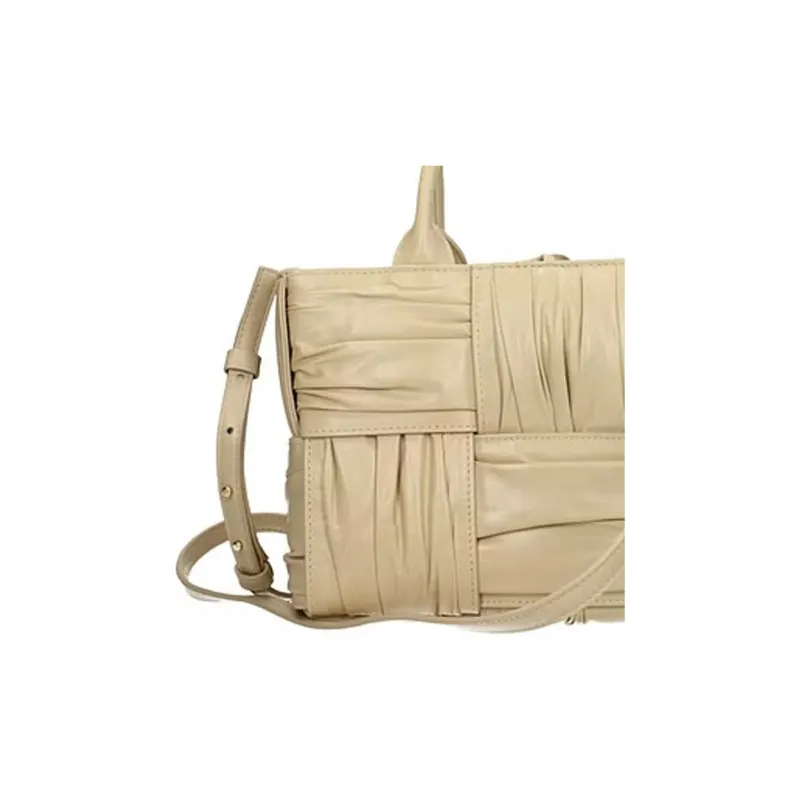 Bottega Veneta Arco Tote Bag Mini Foulard Intrecciato Porridge-3