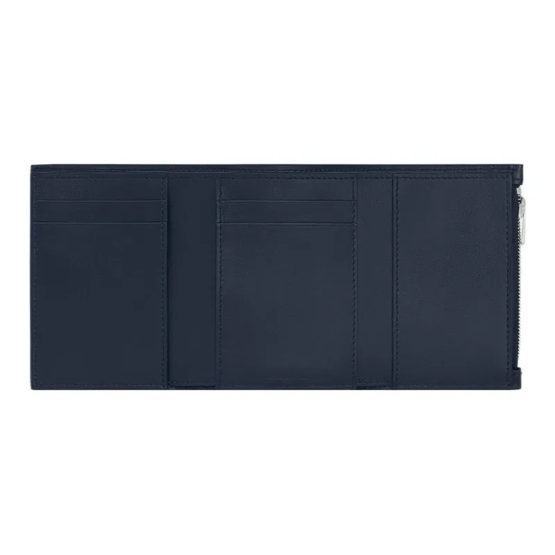 CELINE Shiny Calfskin Wallet Men's Dark Blue-3