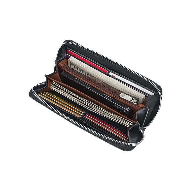 MashaLanti Microfiber Synthetic Leather Clutches Wallets Card Holders Regular Men's Dark Gray-6