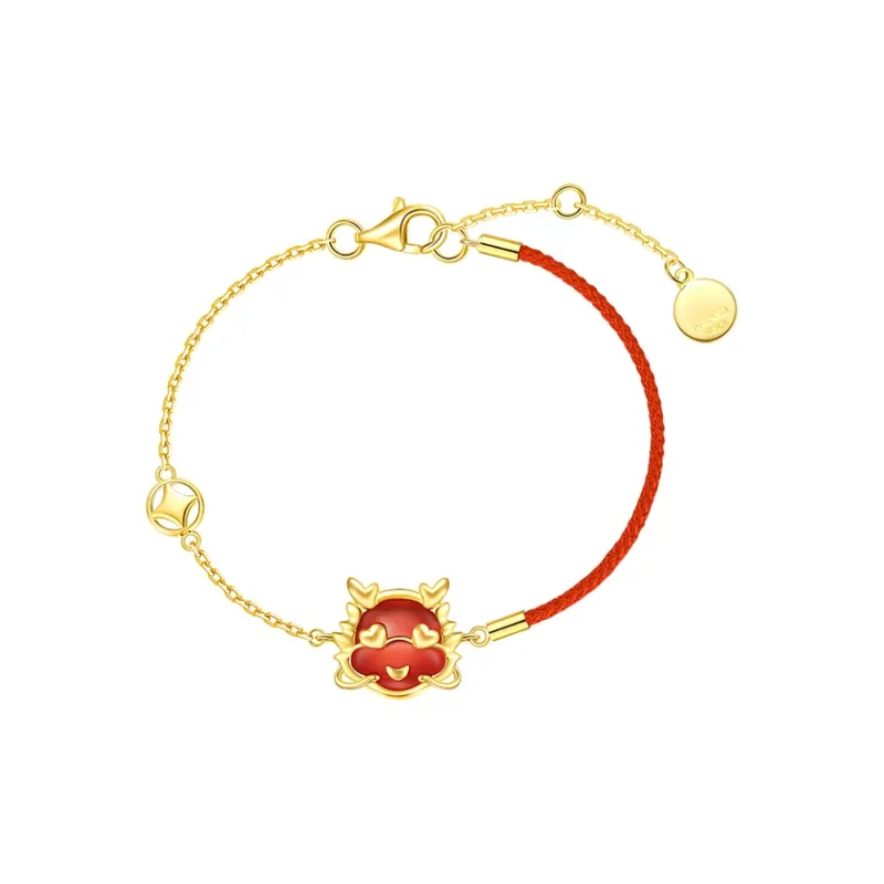 FANCI Luxe S925 Silver Inlay Red Agate Bracelets Women's-2