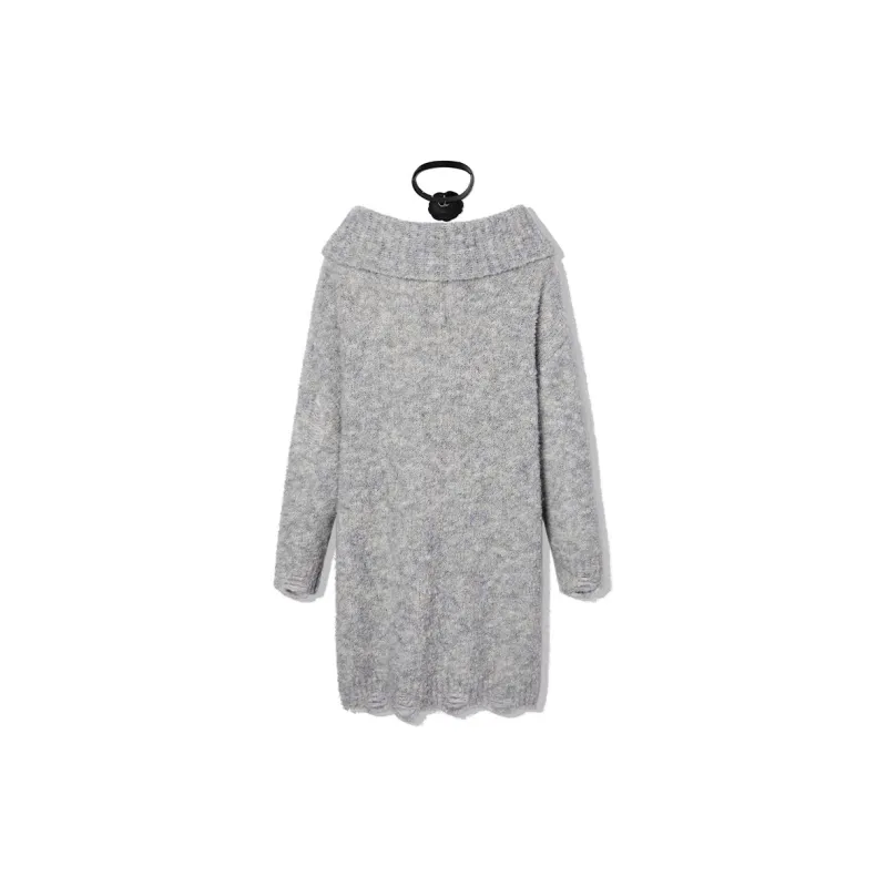 LA CRAWFISH Long-Sleeved Dresses Women's White Blue Dyeing-1