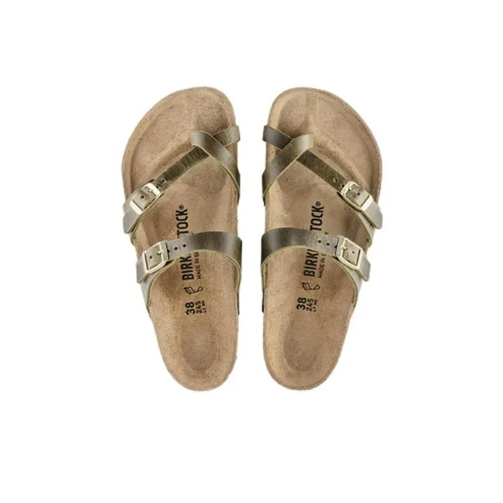 Birkenstock Slide Slippers Women's Olive Green Regular-3