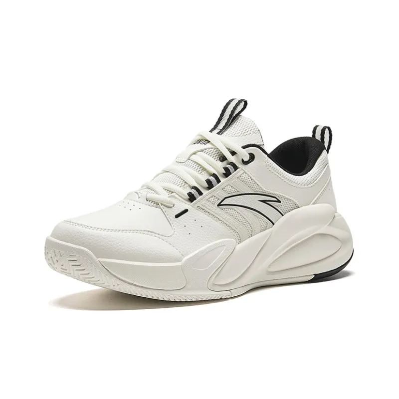 Anta Cushioning Anti Slip And Wear Resistant Low Top Casual Shoes Men's White Black-1