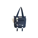 Blue Shoulder Bag with Rabbit Charm
