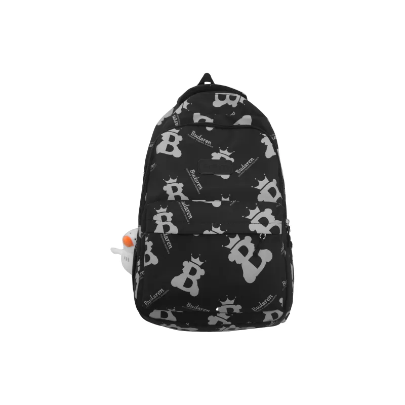 Deli Bear Nylon Backpack Regular Unisex Ecru/Gray/Black/Blue/Pink-3