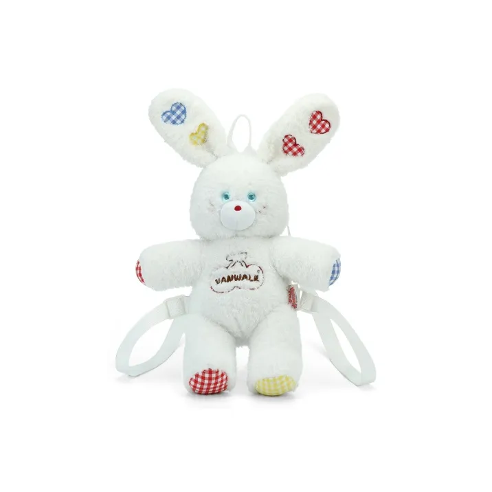 VANWALK Plush Backpack Trumpets Women's White/Black-0