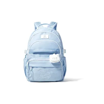 Sound For Life Nylon Laptop Bag Backpack Travel Bag Large Size Women's Blue