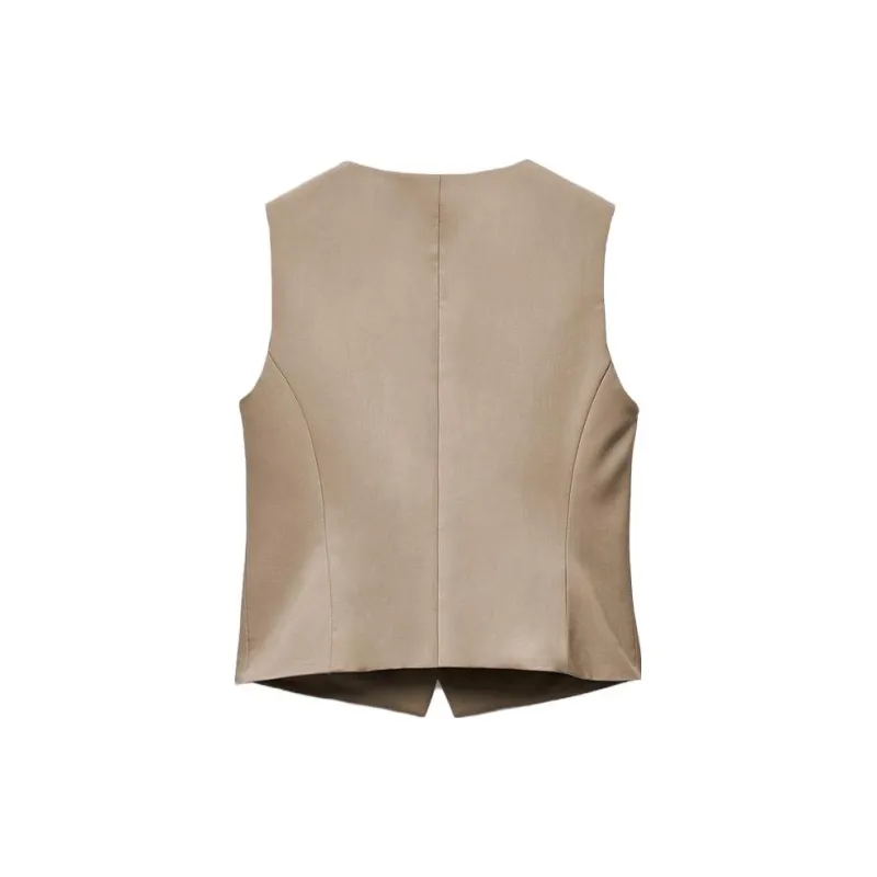 ZARA Tank Tops Women's Tan-1