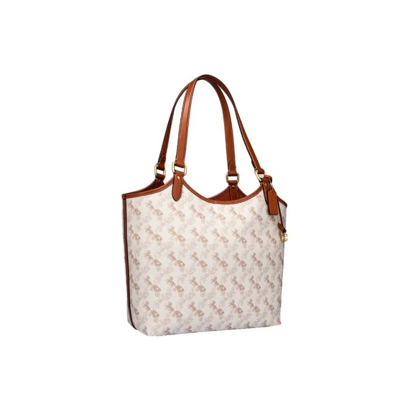 COACH Day Cow Leather Patchwork With Artificial Leather Combo Bag Handbag Shoulder Bag Women's Ivory White-2