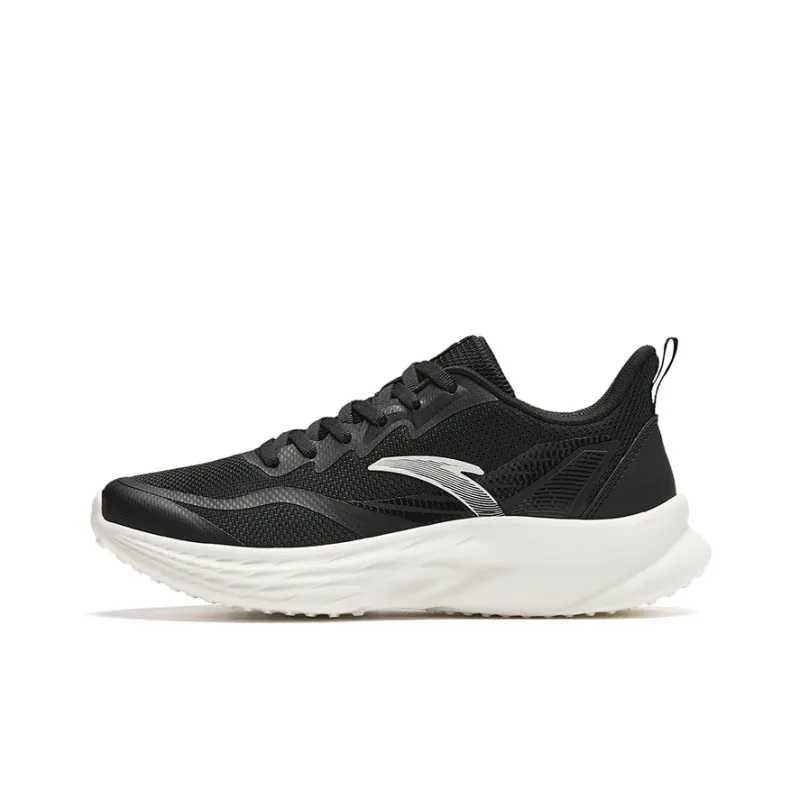 Anta Cushioning Wear Resistant Low Top Casual Running Shoes Women's Black-0