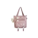 Pink Shoulder Bag with Rabbit Charm