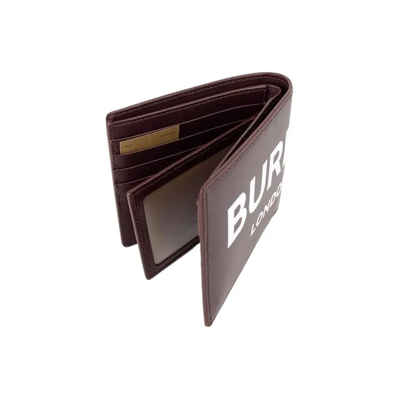 Burberry Ronan Bi Fold Wallet 8 Card Slots Oxblood-4