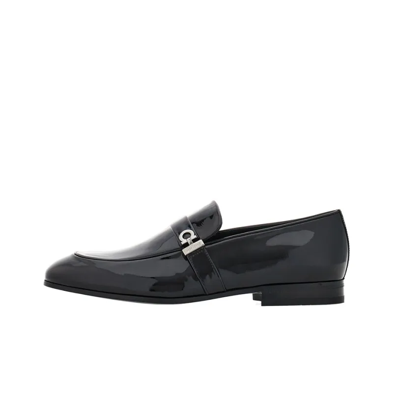 FERRAGAMO Gancini Patent-leather Loafers-0
