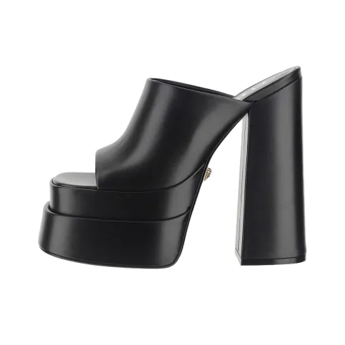 VERSACE Women's Platform Mule T.155 Vitellino 'Black'